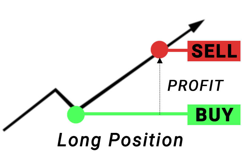 Long Position in the context of Illustration - Long vs. Short Positions in Crypto Trading. 